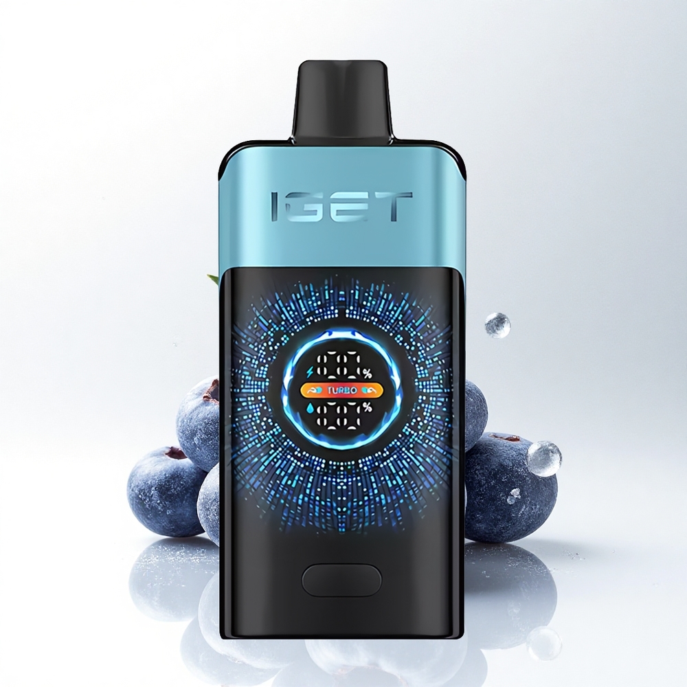 IGET ONE 12000 Puffs Bosbes IJs 2700 mAh Grote Gebogen Kleurenscherm