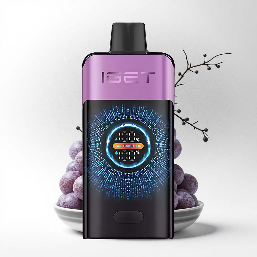 IGET ONE 12000 Puffs Druif Dual Mesh Krullende Scherm