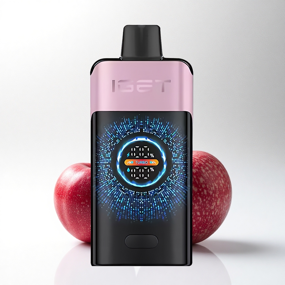IGET ONE 12000 Puffs Kers Granaatappel 2700 mAh Groot Gebogen Kleurenscherm