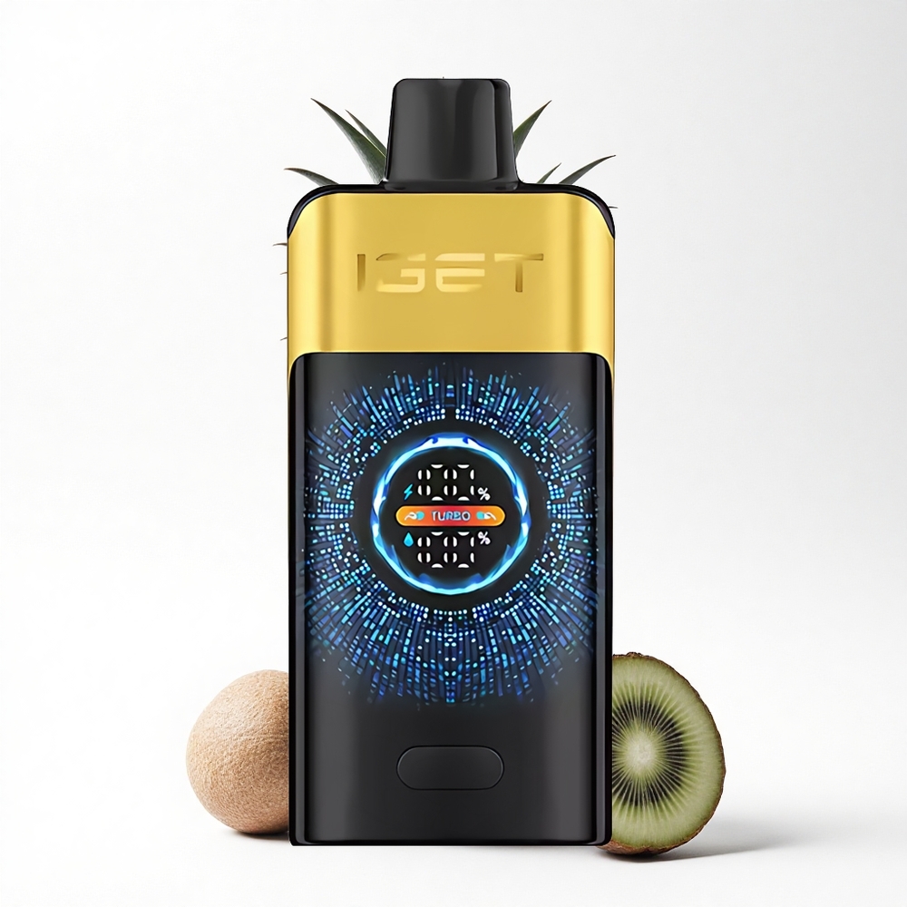 IGET ONE 12000 Puffs Kiwi Ananas Grote Gebogen Kleurenscherm Dubbele Mesh Spoel