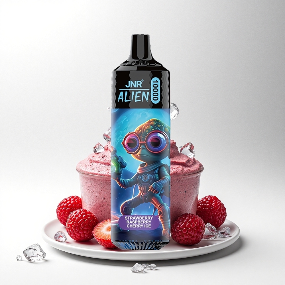 JNR Alien 10000 Aardbei Framboos Kers IJs met 850mAh en RGB LED