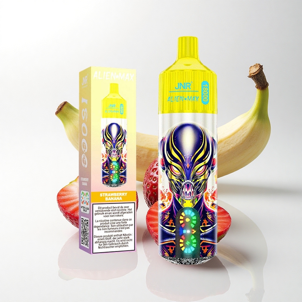 JNR Alien Max 18000 Aardbei Banaan Dual Mesh LED