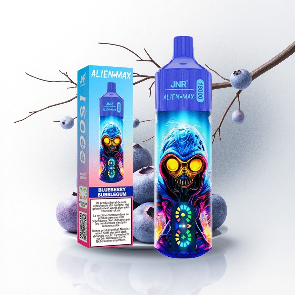 JNR Alien Max 18000 Blauwe Bes Bubblegum Dual Mesh & 20 Smaaken