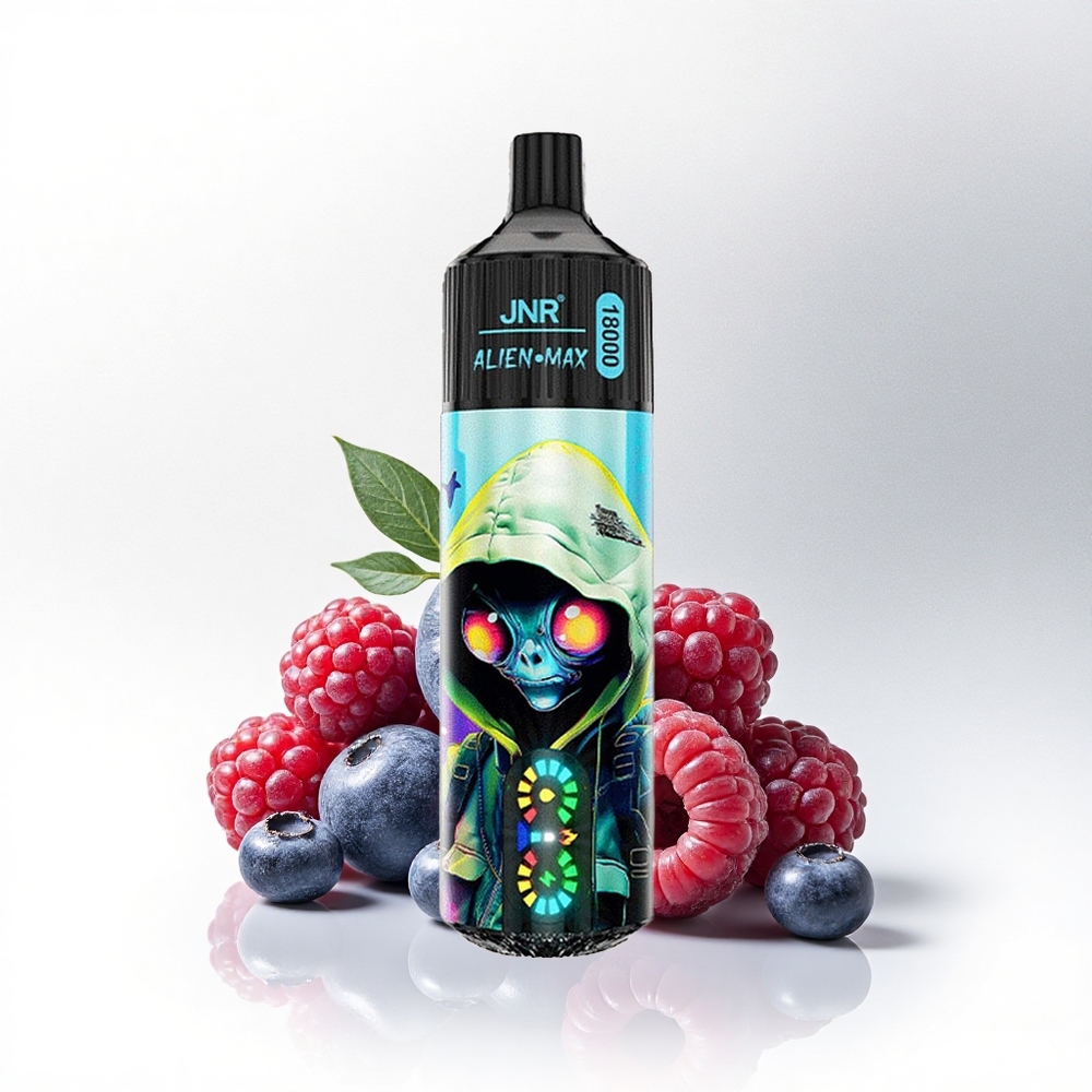JNR Alien Max 18000 Blauwe Framboos Dual Mesh & 28ml