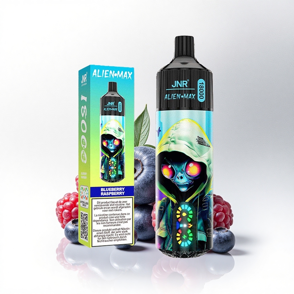JNR Alien Max 18000 Blauwe Framboos Dual Mesh & 28ml