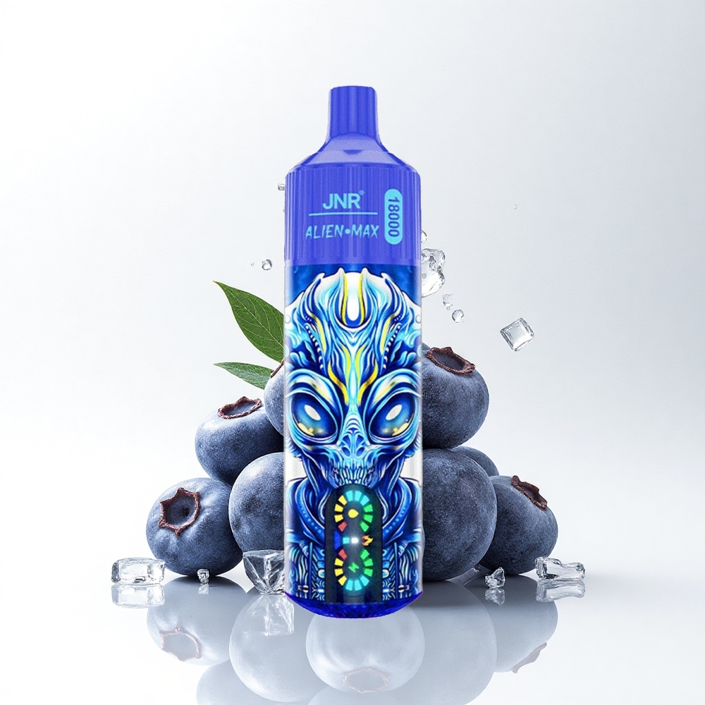 JNR Alien Max 18000 Blauwebes Op IJs met Dual Mesh Coil & Dual Core en Type-C Snelladen