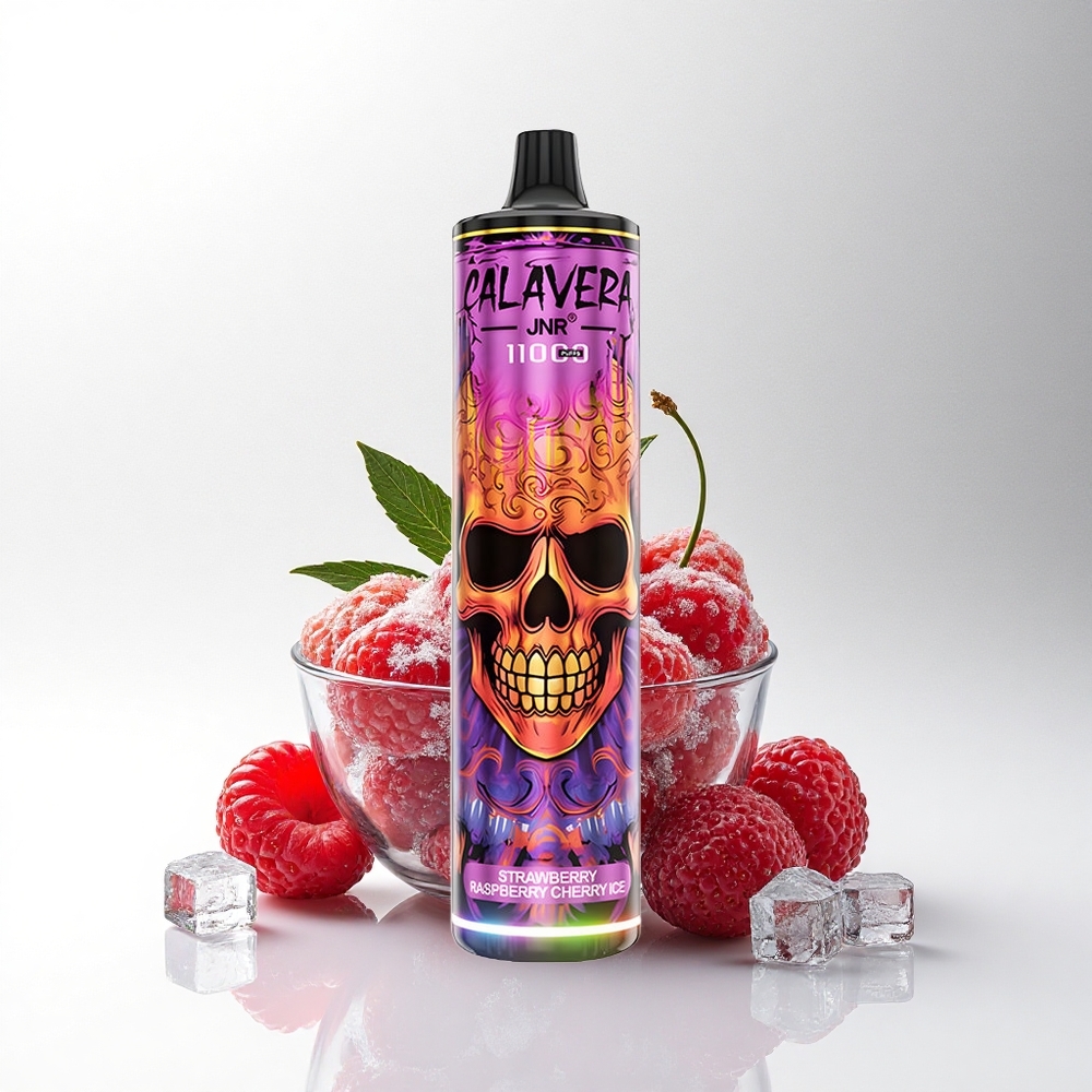 JNR Calavera 11000 Aardbei Framboos Kers IJs met Type-C Opladen 850 mAh 21ml