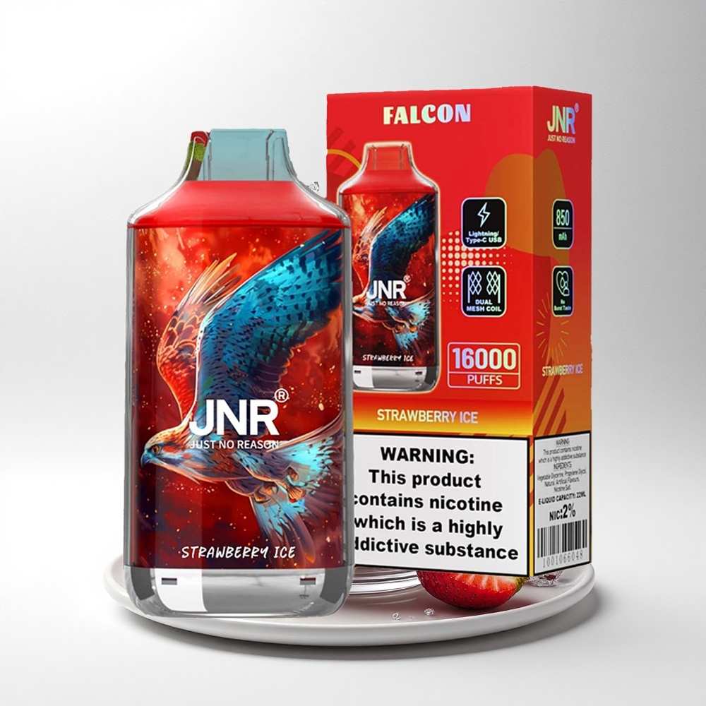 JNR Falcon 16000 Aardbei IJs 850mAh 22ml Dual Mesh