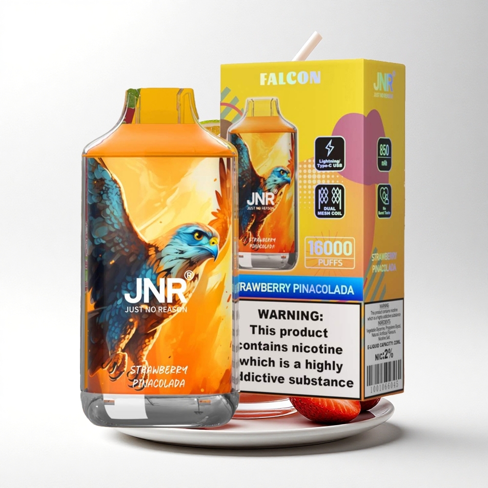 JNR Falcon 16000 Aardbei Pina Colada Dubbel Mesh & Slim LED