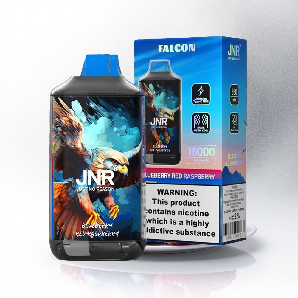JNR Falcon 16000 Blauwe Bes Rode Framboos 850 mAh Dual Mesh