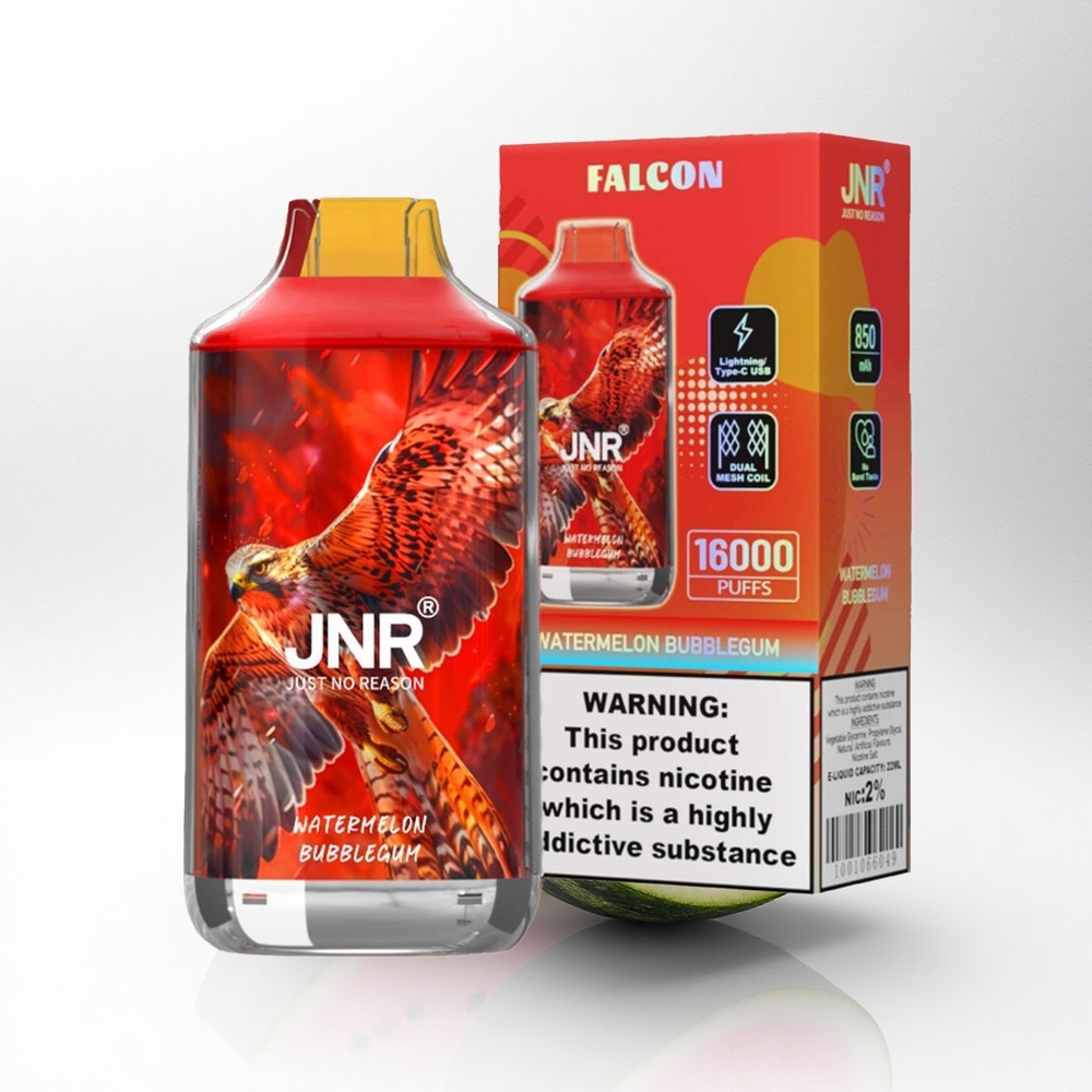 JNR Falcon 16000 Watermeloen Bubblegum Dual Mesh & LED Display