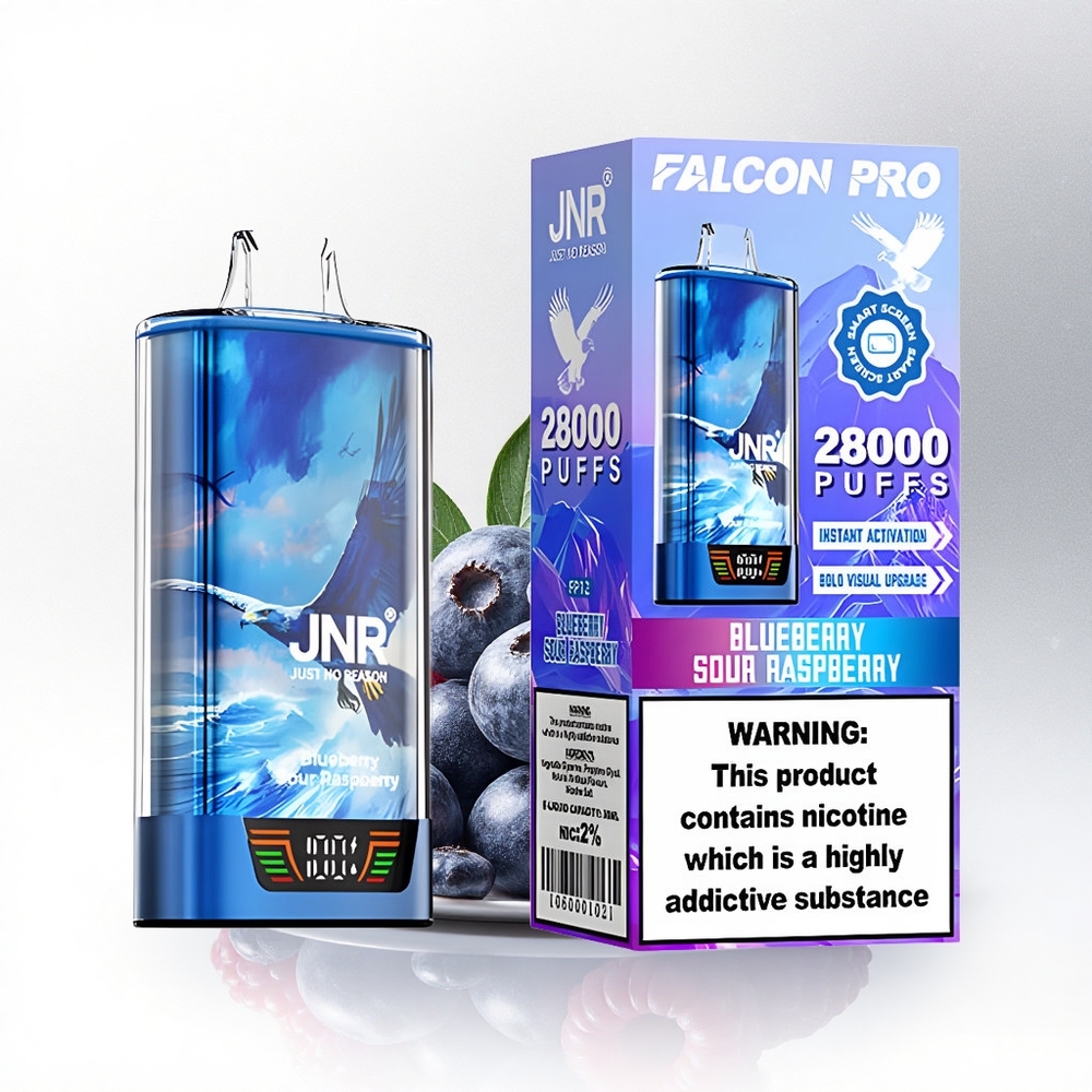 JNR Falcon Pro 28000 Blauwe Bes Zure Framboos 30ml 950mAh Dual Mesh