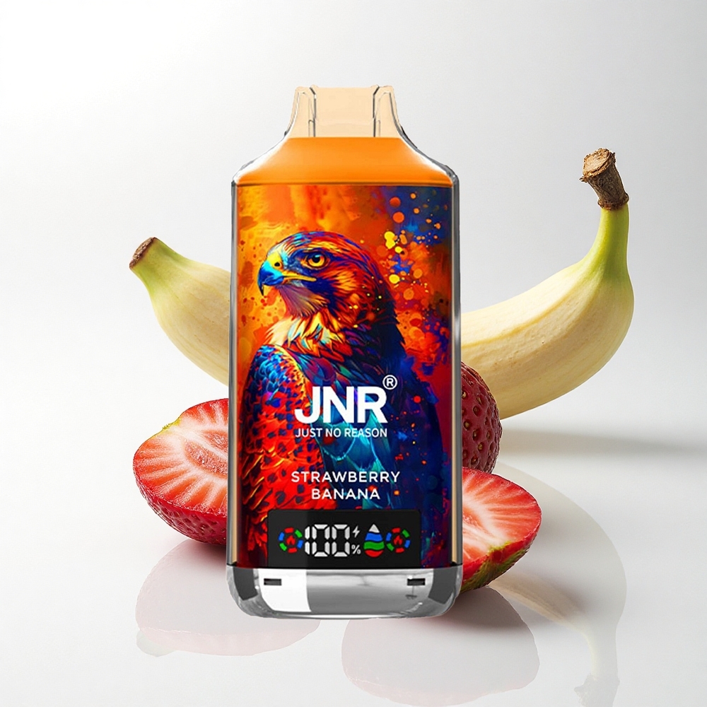 JNR Falcon X 18000 Aardbei Banaan 750mAh Digitale Weergave Dual Mesh Coil