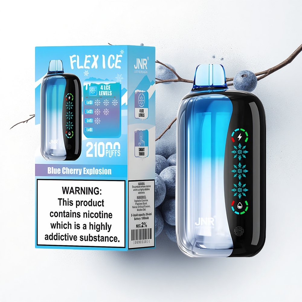 JNR Flex Ice 21000 Blauwe Kers Explosie met Aanpasbare IJs en Dual Mesh