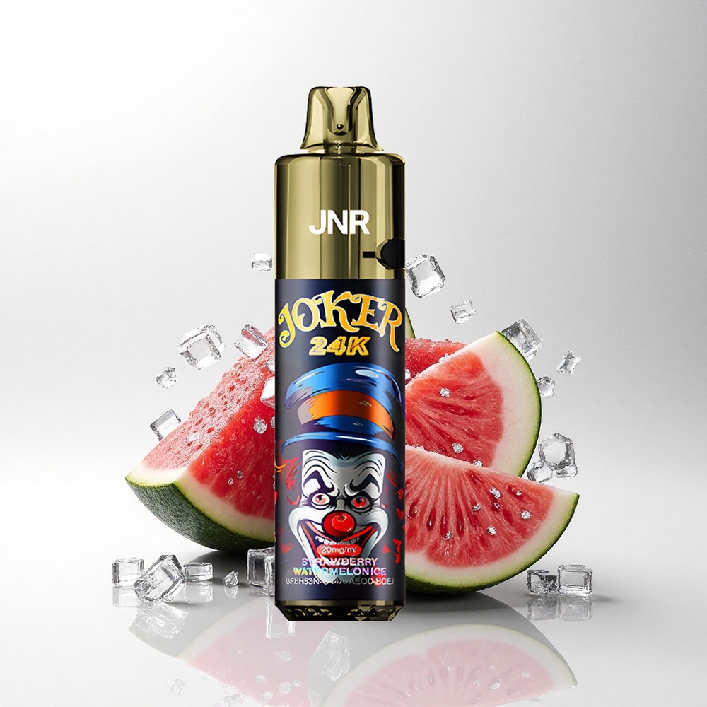 JNR Joker 24K Aardbei Watermeloen IJs met Zichtbare Vloeistofniveaus en 2% Nicotine