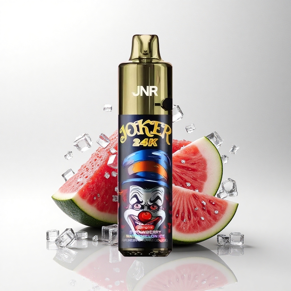 JNR Joker 24K Aardbei Watermeloen IJs met Zichtbare Vloeistofniveaus en 2% Nicotine