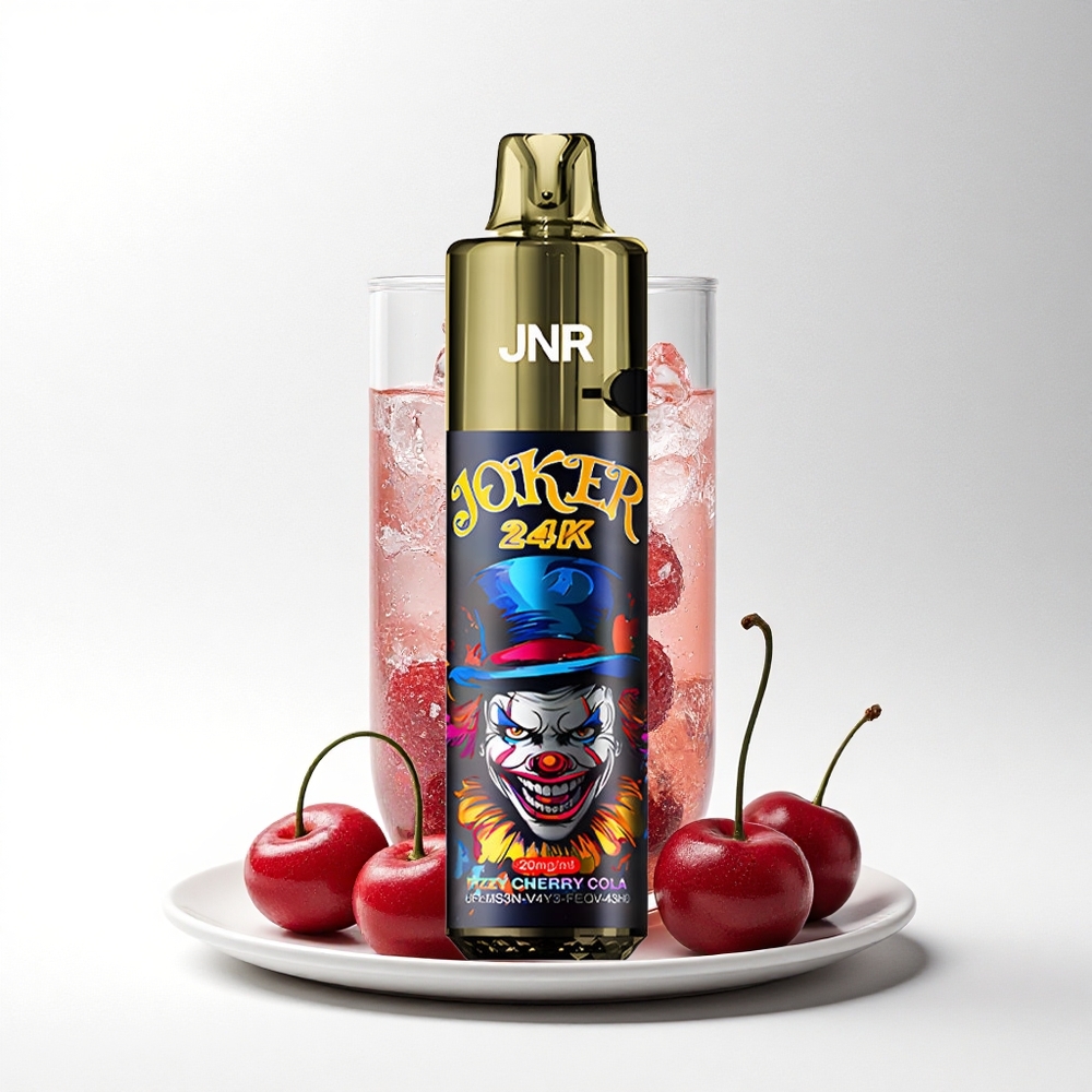JNR Joker 24K Kersen Cola Bruisend met Zichtbaar Vloeistofniveau en Oplaadbaar via Type-C