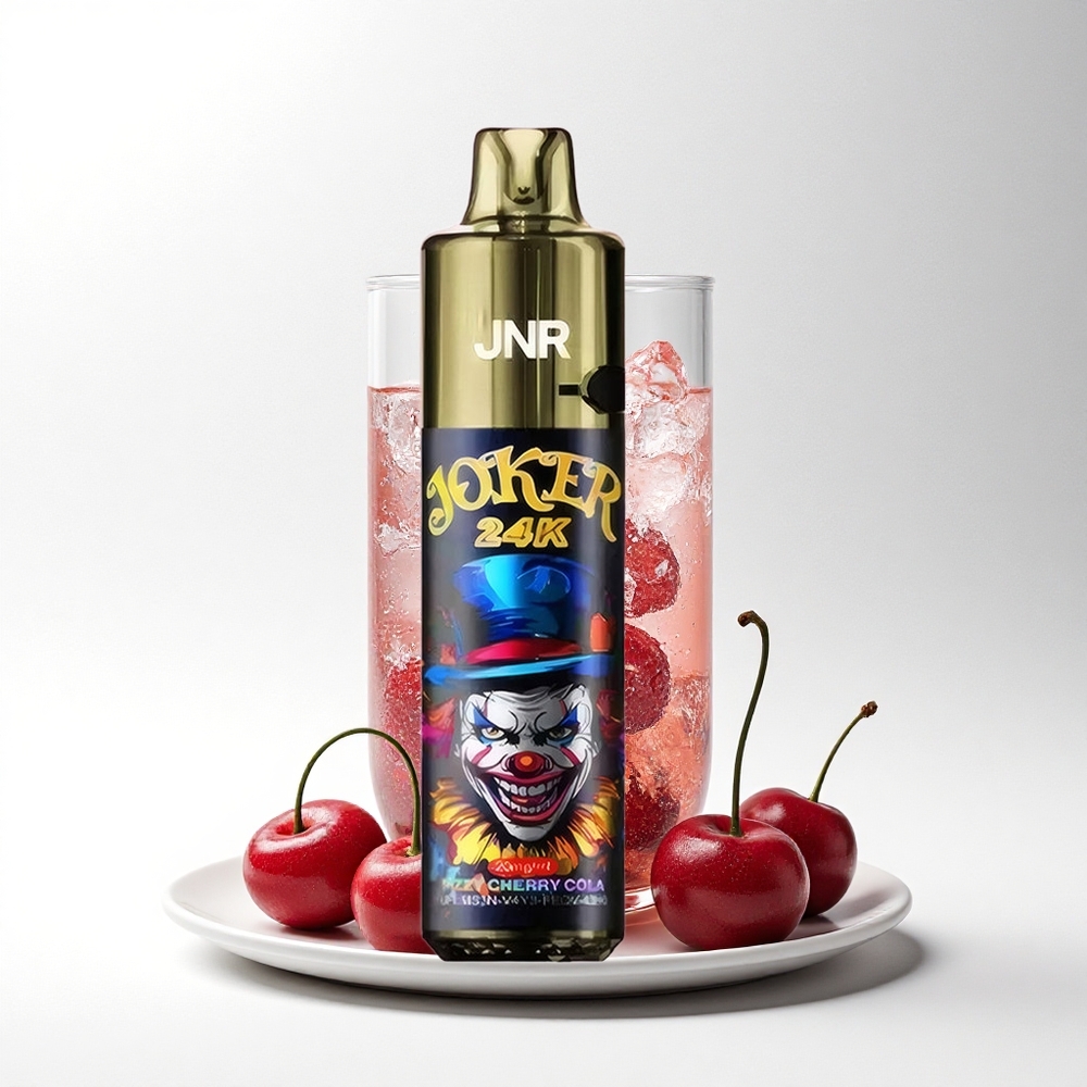 JNR Joker 24K Kersen Cola Bruisend met Zichtbaar Vloeistofniveau en Oplaadbaar via Type-C