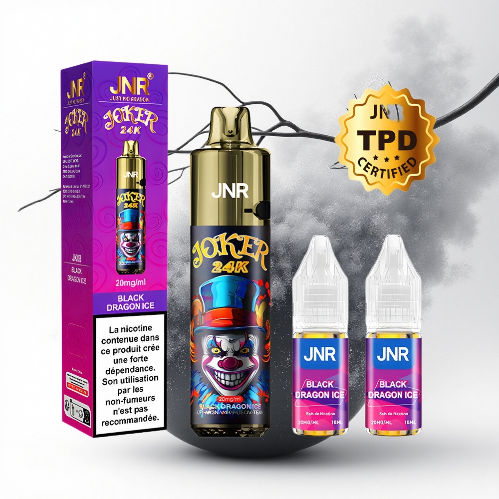 JNR Joker 24K Zwarte Draak IJs Type-C Oplaadbaar 2ML Bijvulbaar