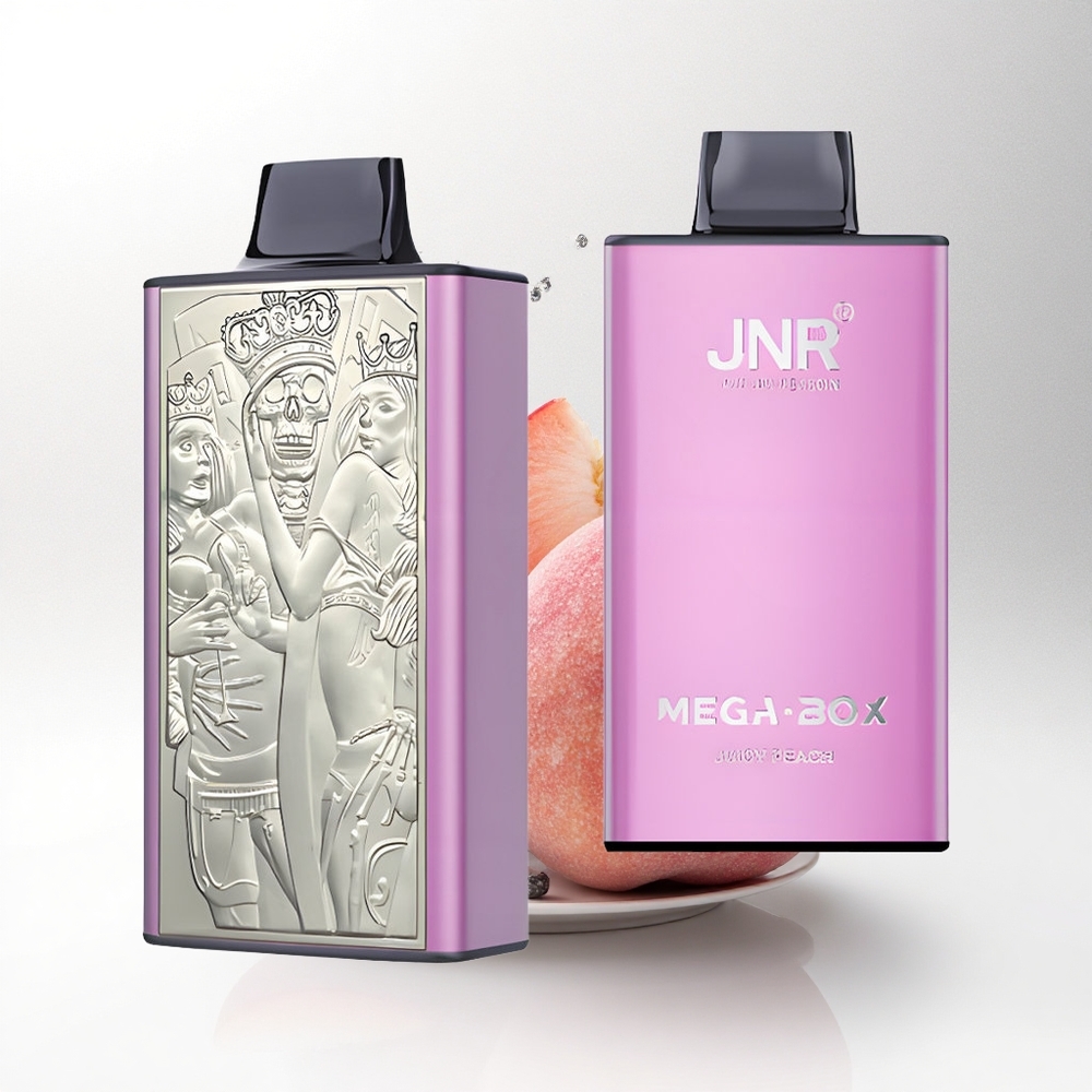 JNR Mega Box 25000 Sappige Perzik 30ml Dual Mesh Snellaad