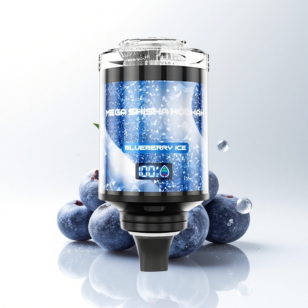 JNR Mega Shisha Hookah 100K Blauwe Bes IJs met 60ml en 2200mAh