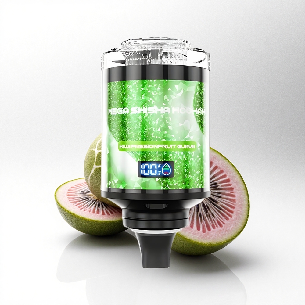 JNR Mega Shisha Hookah 100K Kiwi Passievrucht Guave 2200mAh Type-C Luchtstroom