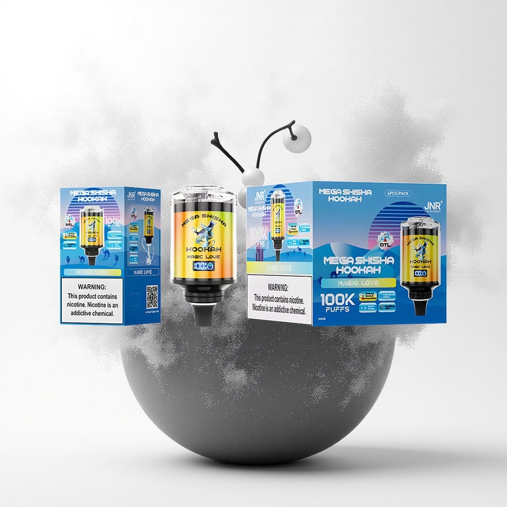 JNR Mega Shisha Hookah 100K Magische Liefde 2200mAh Lichtscherm