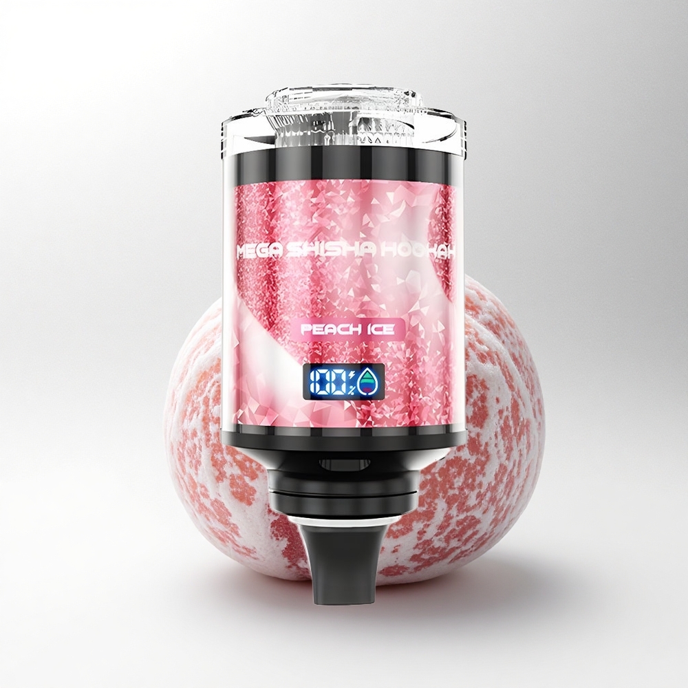 JNR Mega Shisha Hookah 100K Perzik IJs 2200mAh Type-C Luchtstroom