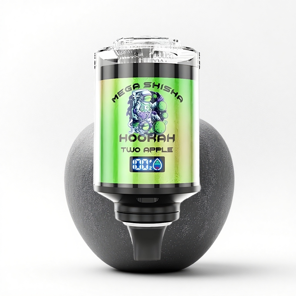 JNR Mega Shisha Hookah 100K Twee Appel 2200mAh Type-C Ademend Licht