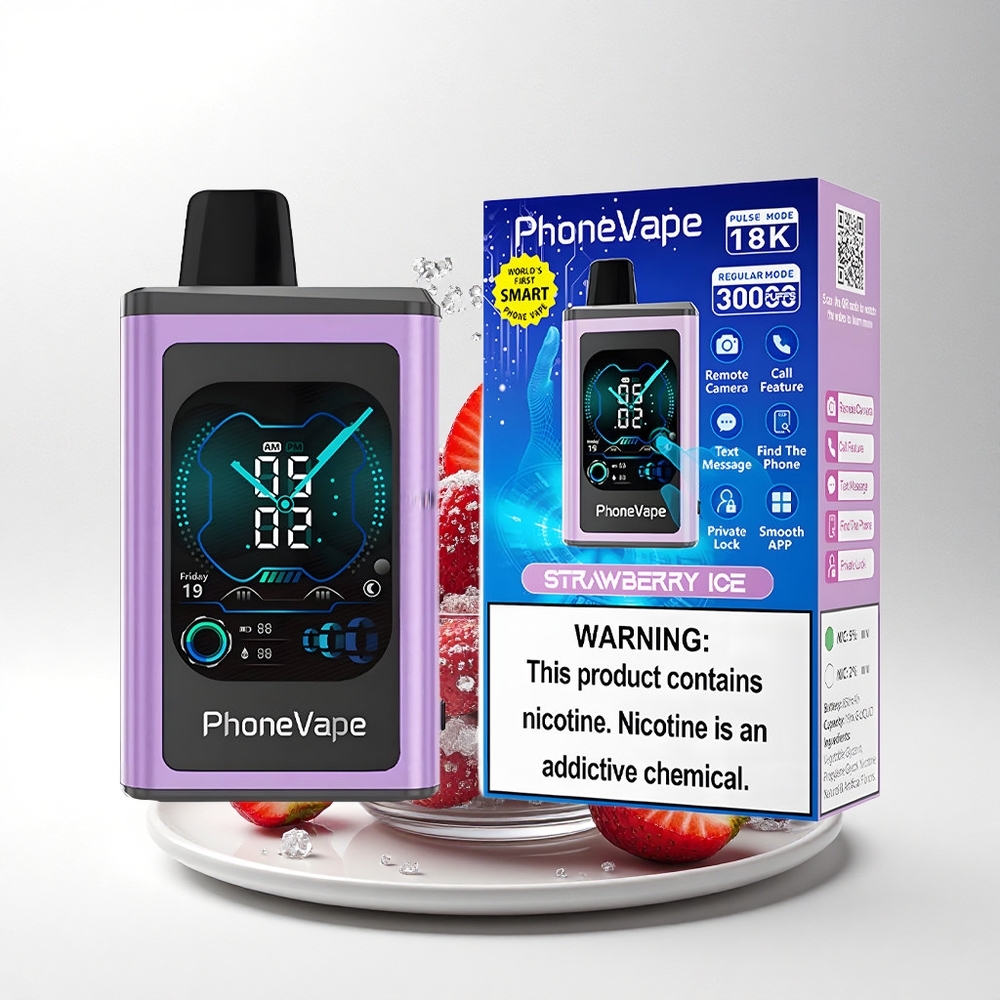 JNR PhoneVape 30000 Aardbei IJs Type-C Turbo Scherm