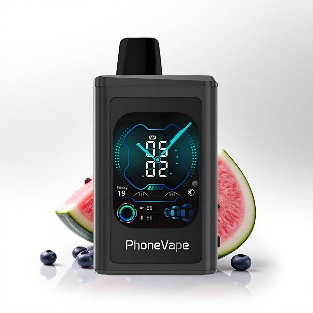 JNR PhoneVape 30000 Blauwe Bes Watermeloen Type-C Oplaadbaar Scherm Vergrendeling