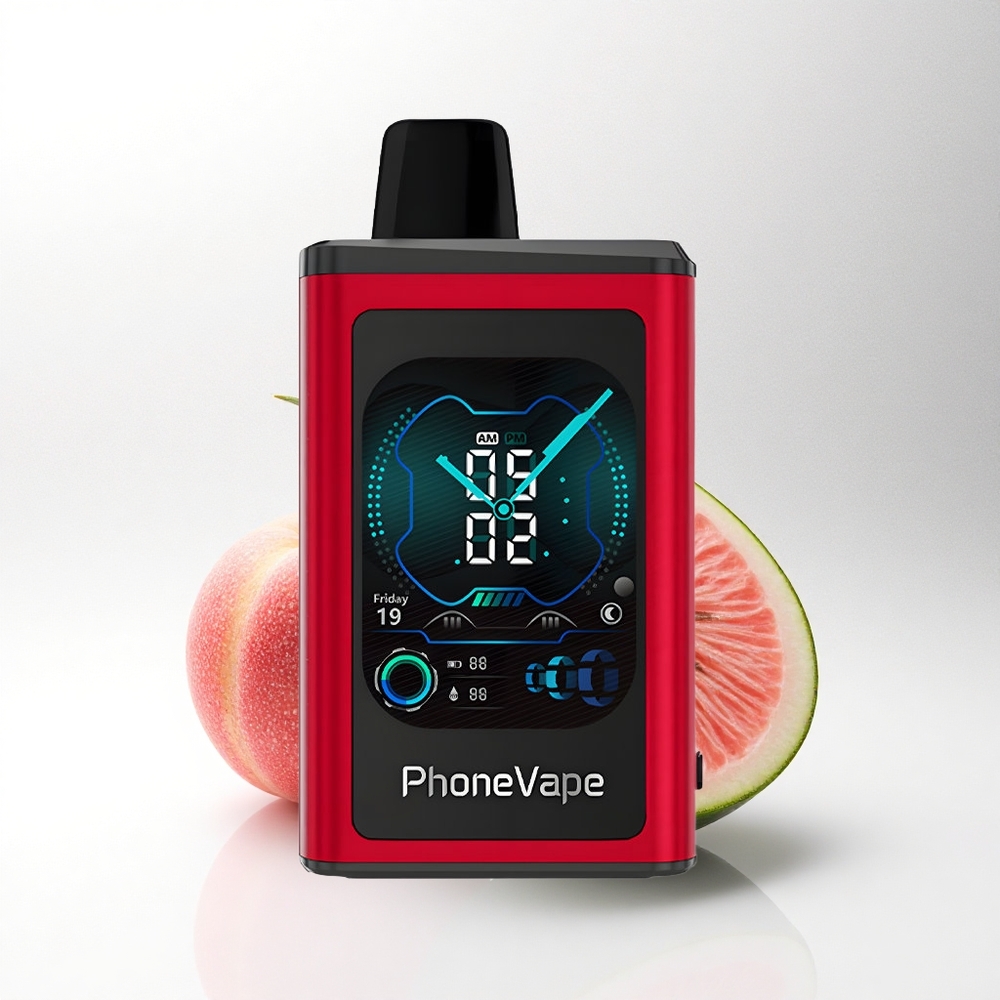 JNR PhoneVape 30000 Perzik Mango Watermelon Type-C Turbo Scherm