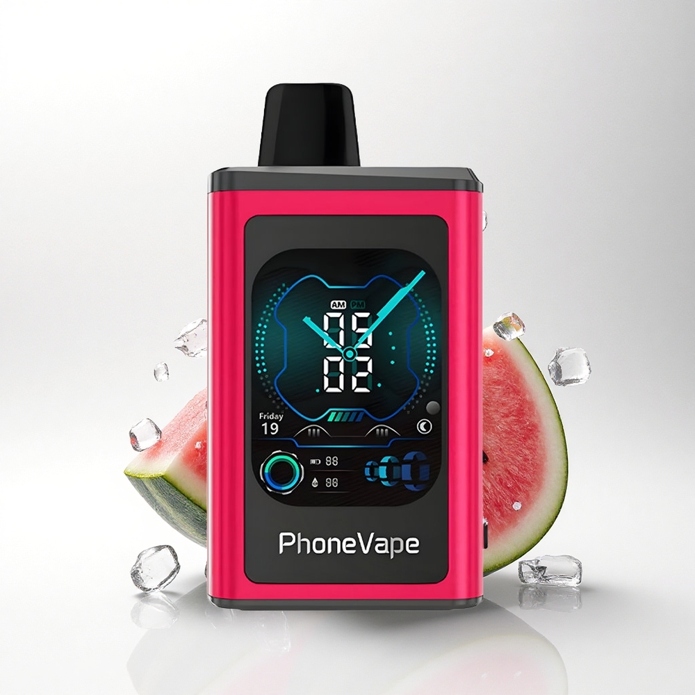 JNR PhoneVape 30000 Watermeloen IJs Turbo Scherm