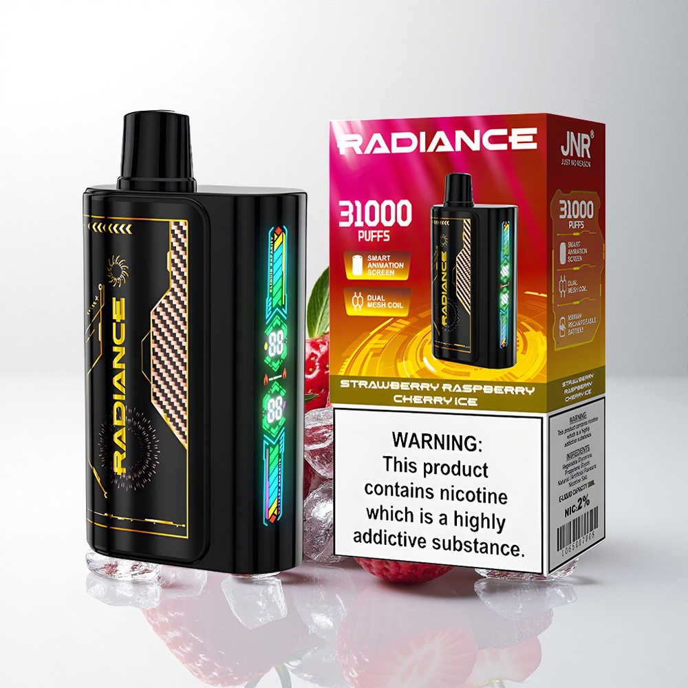 JNR Radiance 31000 Aardbei Framboos Kers IJs met Dual Mesh Coil en 950 mAh Batterij