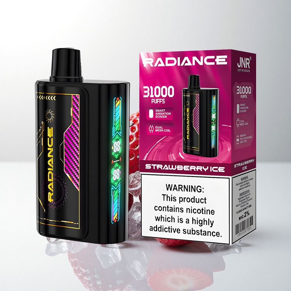 JNR Radiance 31000 Aardbei IJs Dual Mesh Coil 28ml Type-C