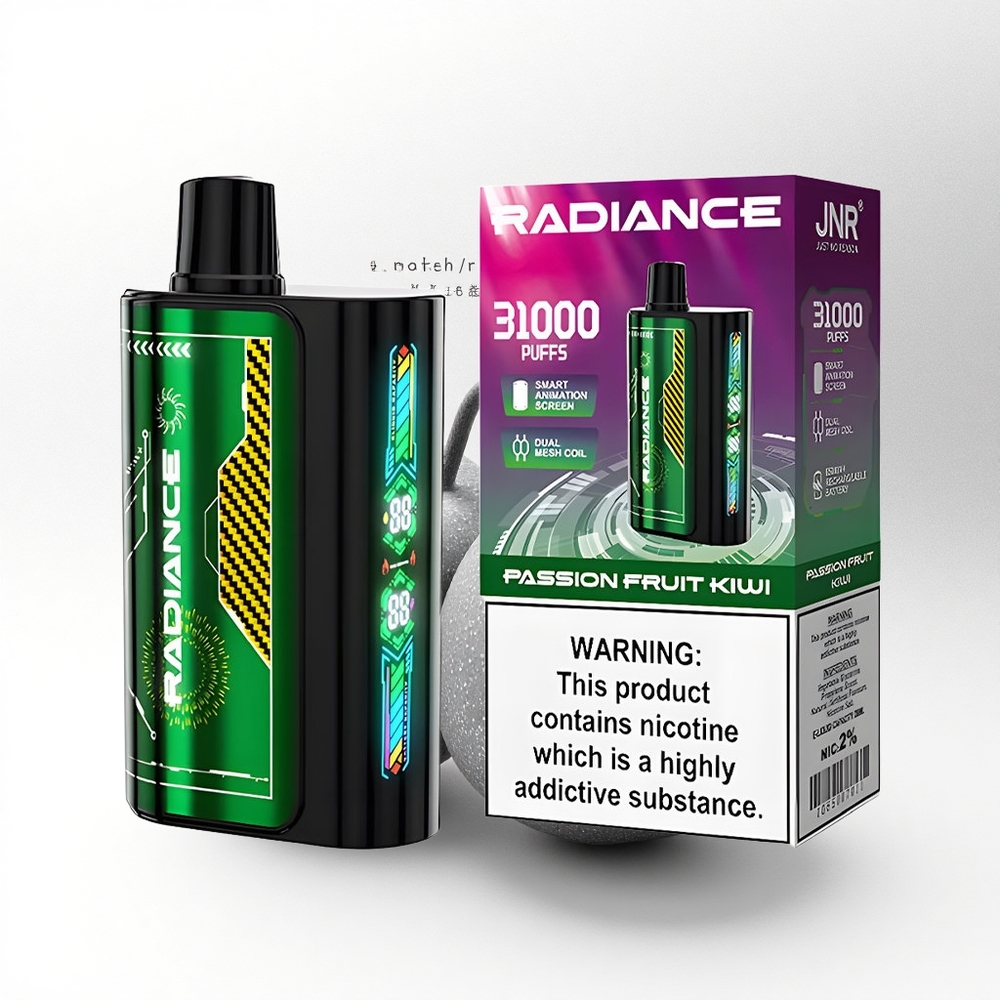 JNR Radiance 31000 Passievrucht Kiwi Dual Mesh Coil Type-C Oplaadbare Batterij