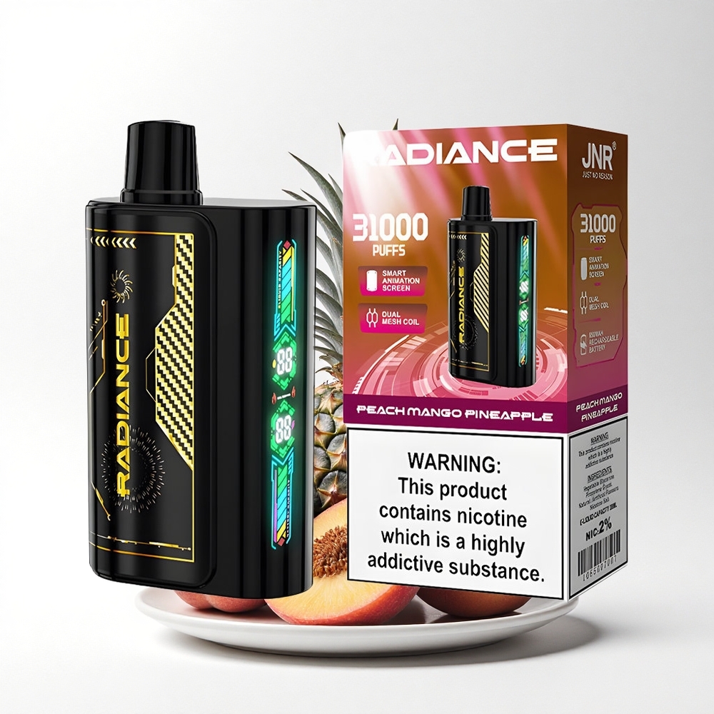 JNR Radiance 31000 Perzik Mango Ananas Dual Mesh Coil Type-C Oplaadbaar