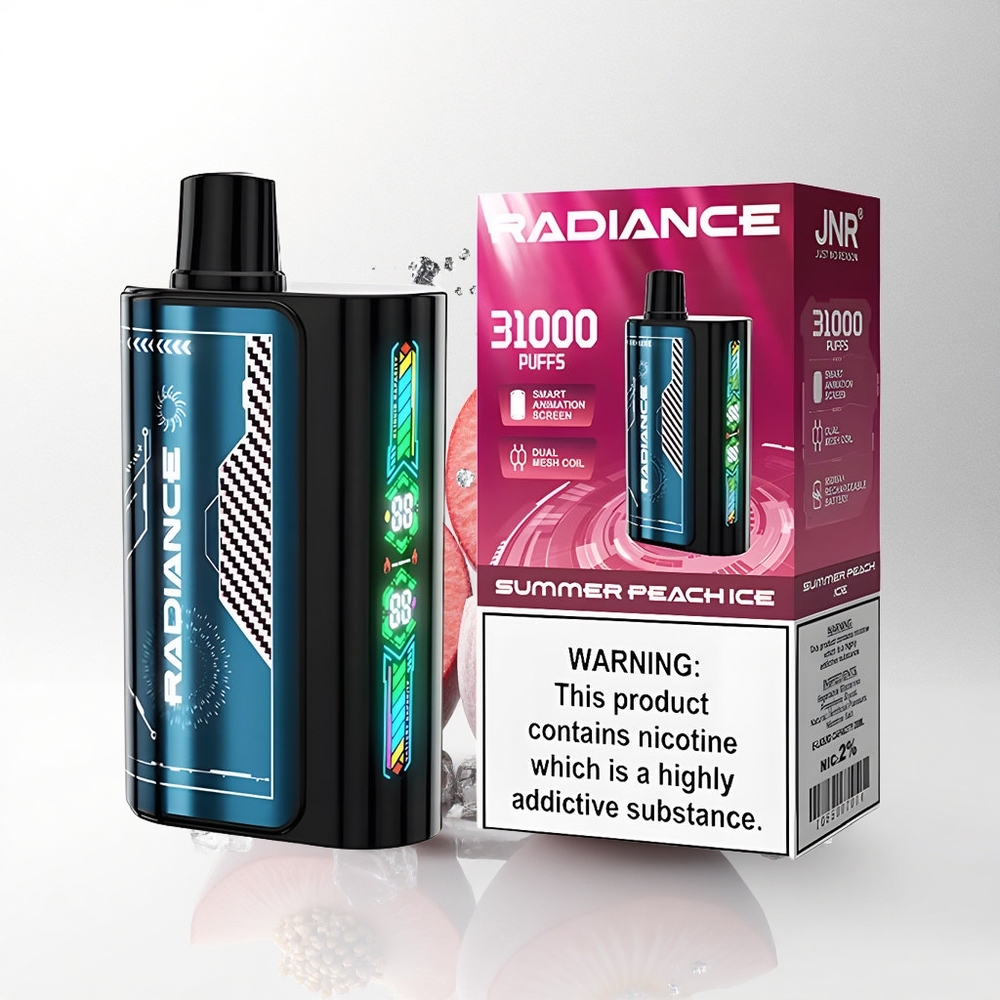 JNR Radiance 31000 Zomerse Perzik IJs met Dual Mesh Coil en Type-C Opladen