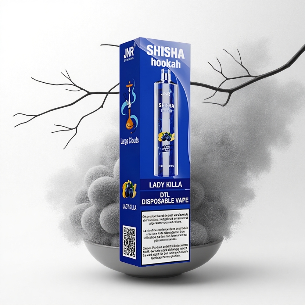 JNR Shisha Hookah 12000 Dutch Lady Killa 24ml 750mAh Mesh