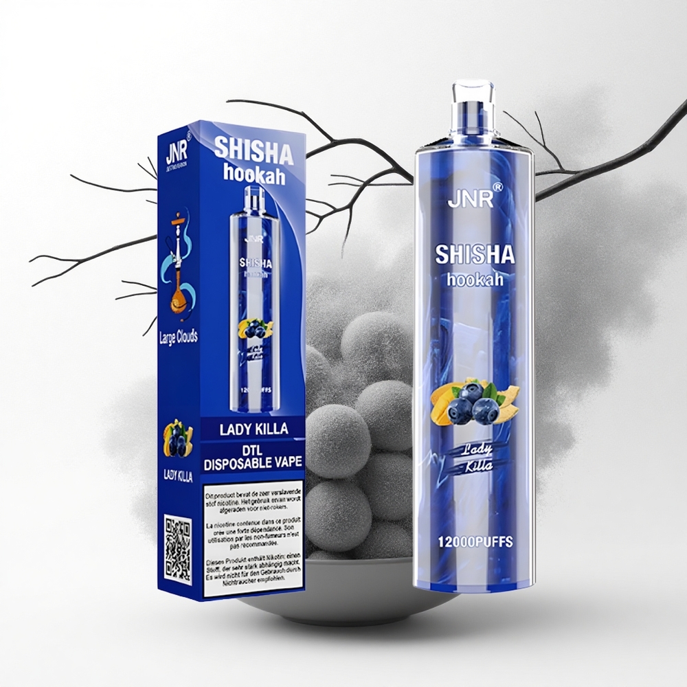 JNR Shisha Hookah 12000 Dutch Lady Killa 24ml 750mAh Mesh
