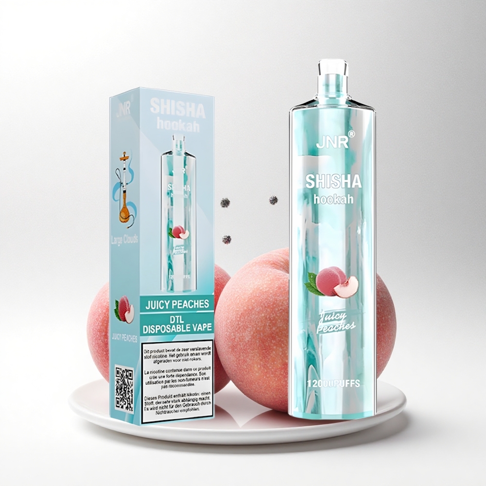 JNR Shisha Hookah 12000 Sappige Perziken 750mAh Mesh Coil Type-C