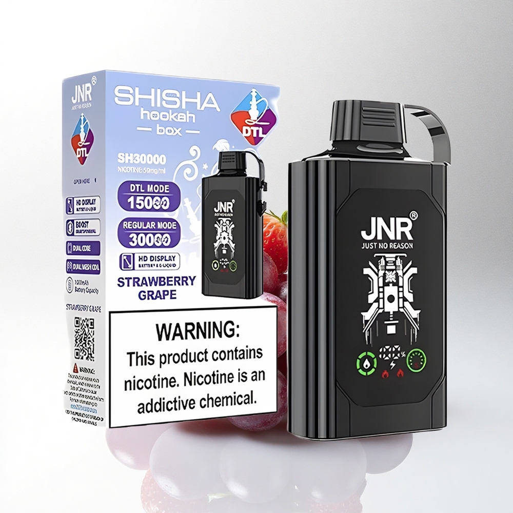 JNR Shisha Hookah Box 20500 Aardbei Druif HD Dual Mesh 25ml Type-C