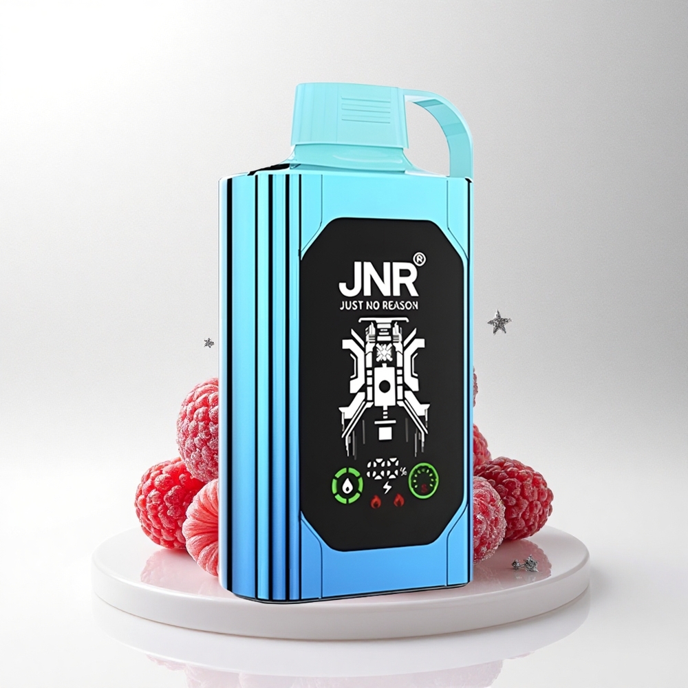 JNR Shisha Hookah Box 20500 Aardbei Framboos Snoep met HD Display en Dual Mesh Coil