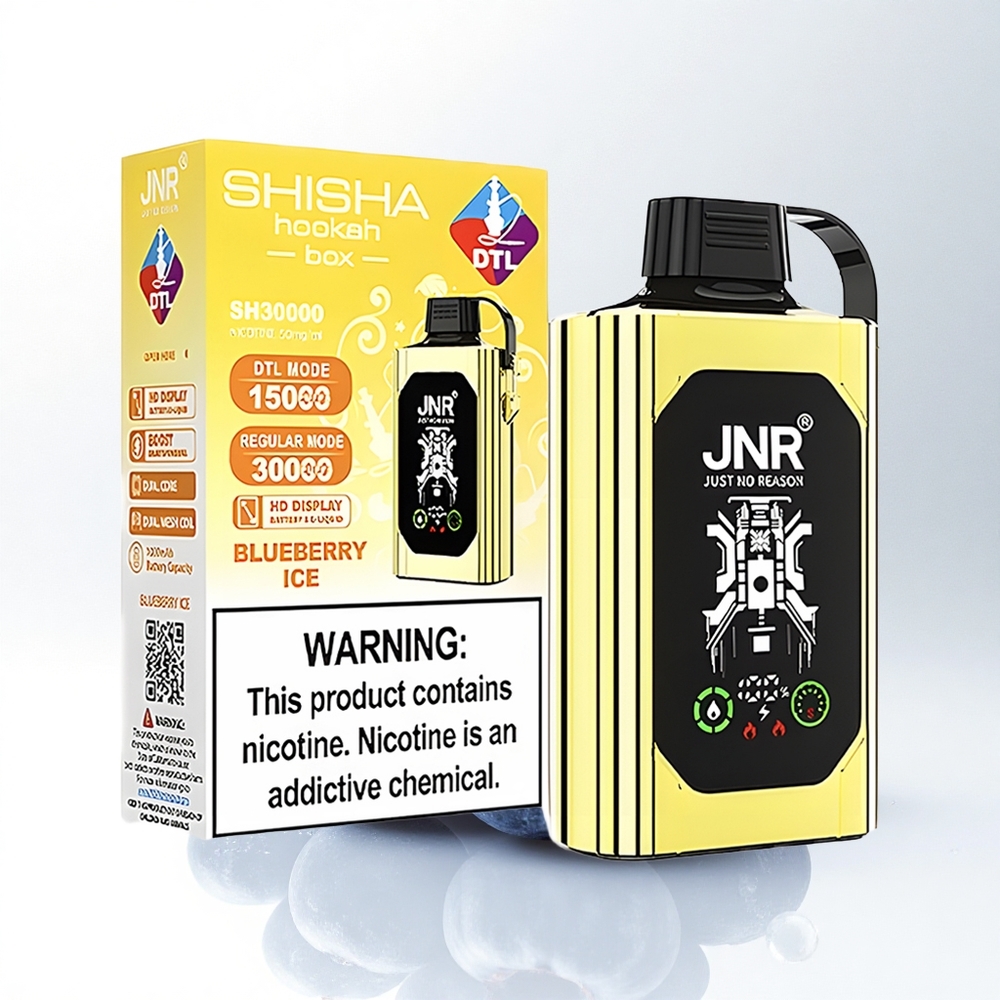 JNR Shisha Hookah Box 20500 Blauwe Bes IJs HD & Dual Mesh