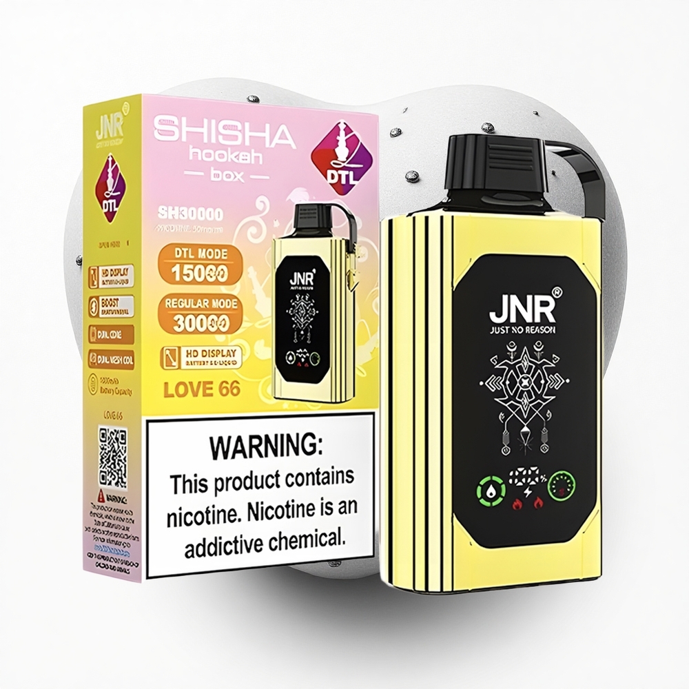 JNR Shisha Hookah Box 20500 Liefde 66 HD Scherm Dual Mesh Coil Type-C