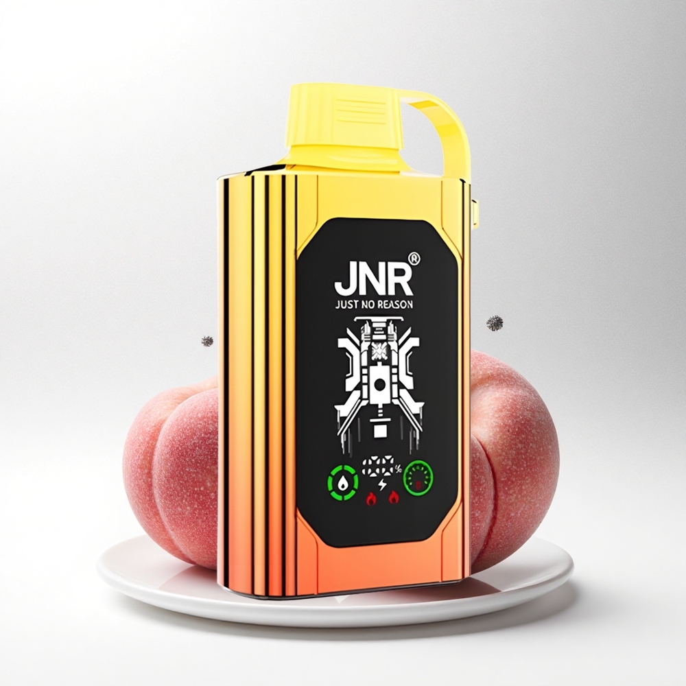 JNR Shisha Hookah Box 20500 Sappige Perziken HD Beeldscherm Dual Mesh Coil Type-C Snelladen