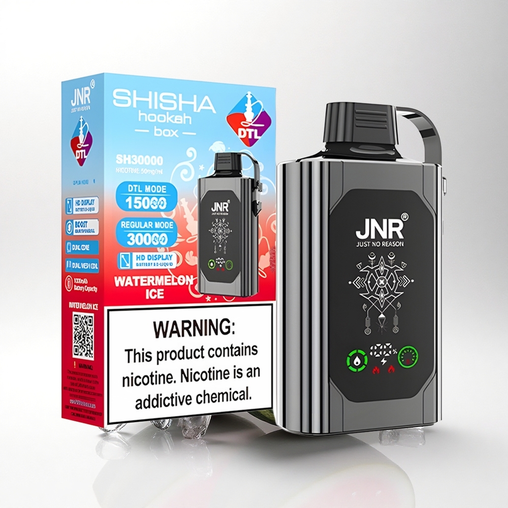 JNR Shisha Hookah Box 20500 Watermeloen IJs HD Display Dual Mesh Coil
