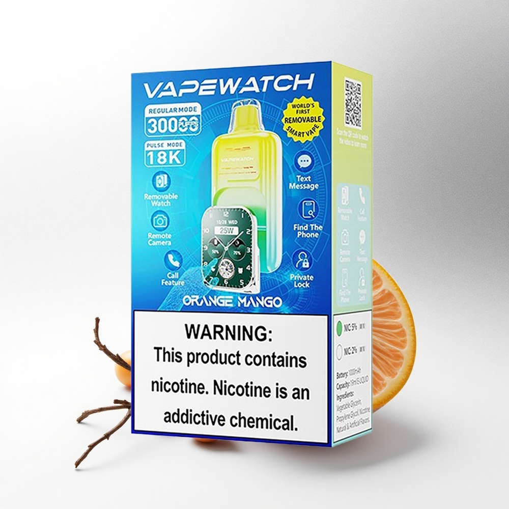 JNR VapeWatch 30000 Oranje Mango Dual Mesh 19mL Type-C