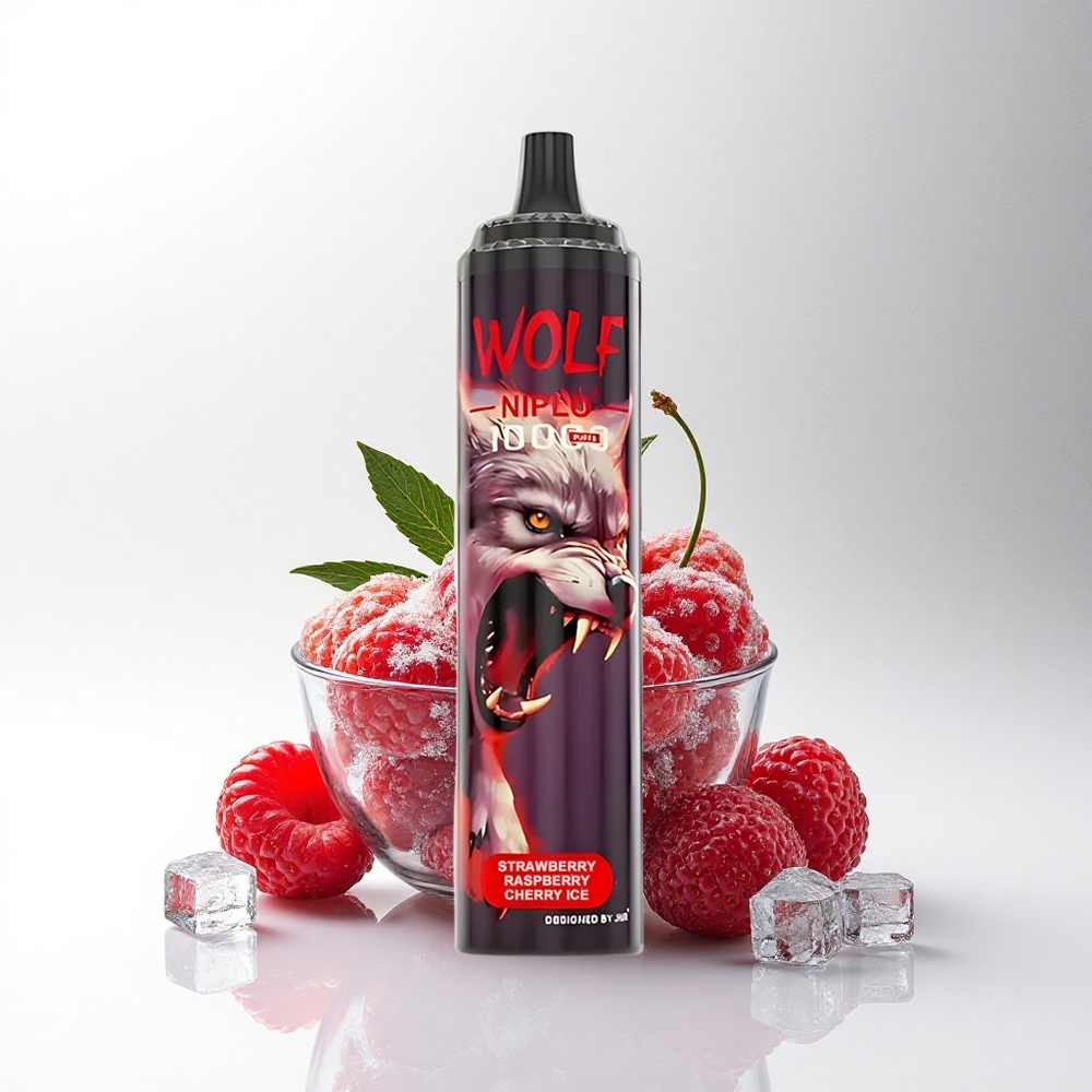 JNR Wolf Niplo 10000 Aardbei Framboos Kers IJs 20ml Type-C