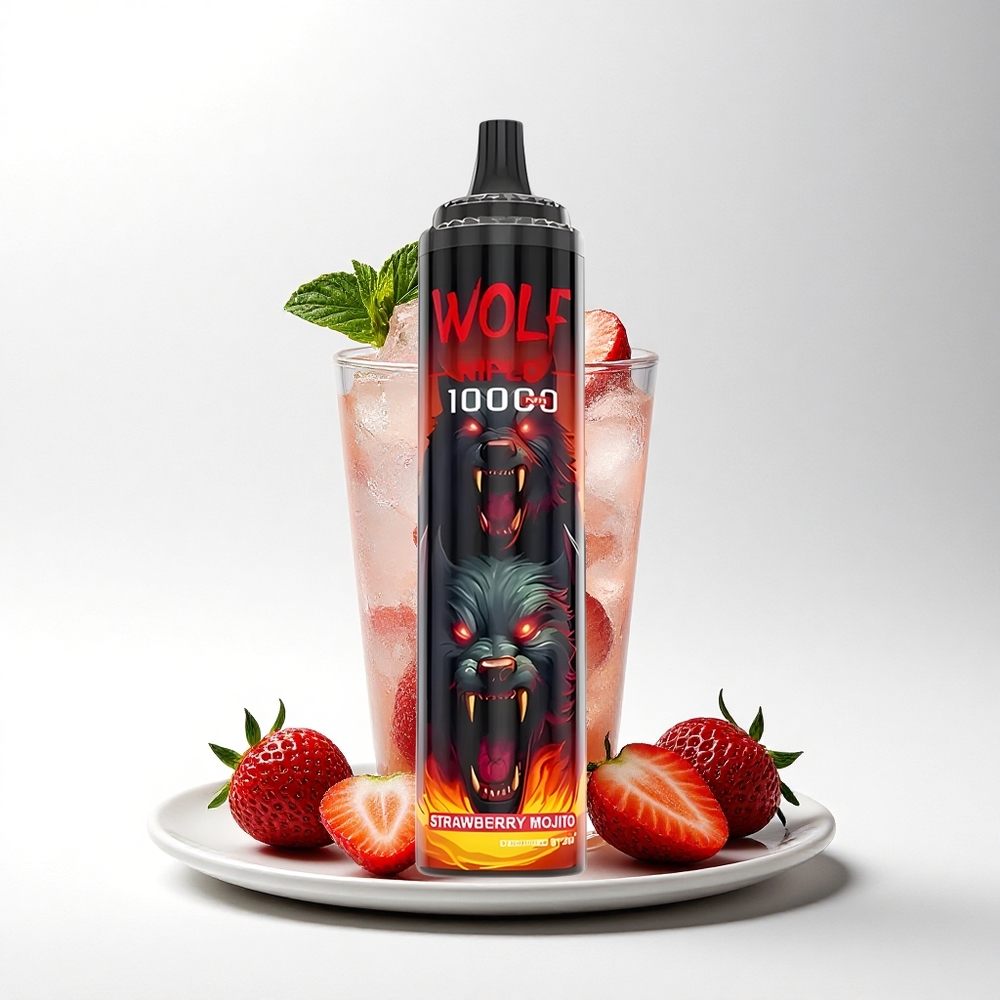 JNR Wolf Niplo 10000 Aardbei Mojito 20ml 650mAh Type-C